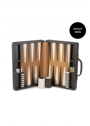 Kahverengi Hakiki Deri Tavla